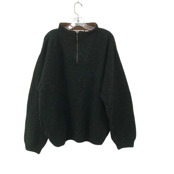 Orvis Sweater Men's XLarge Green Quarter Zip Merino Wool Blend Pullover Fishing - Picture 4 of 4